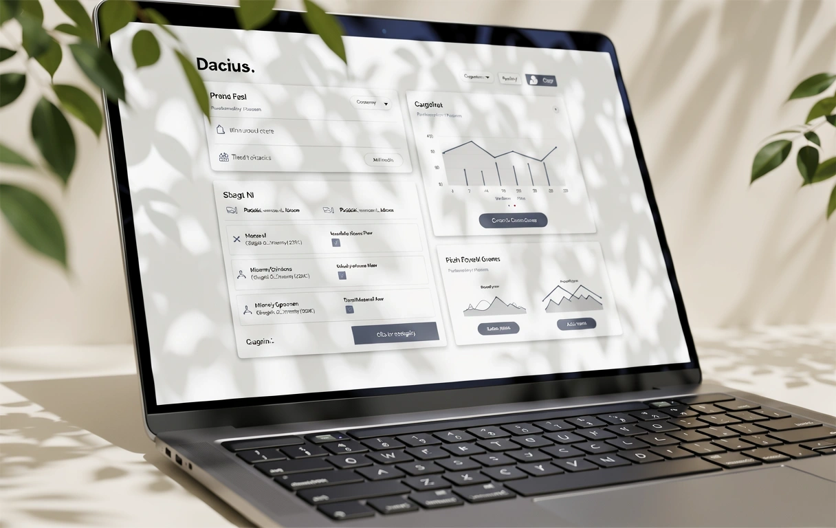Interfaz de usuario limpia y profesional
